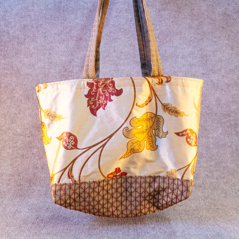 Karen Guzak - Brown/Beige-004 Handmade Tote Bag