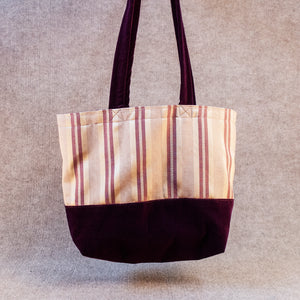 Karen Guzak - Brown/Beige-008 Handmade Tote Bag