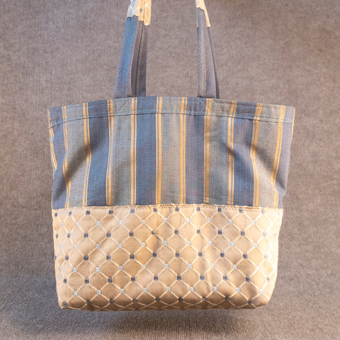 Karen Guzak - Blue/Navy-009 Handmade Tote Bag