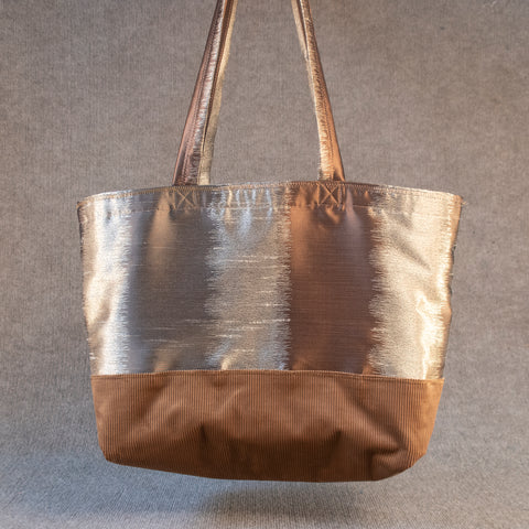 Karen Guzak - Brown/Beige-018 Handmade Tote Bag
