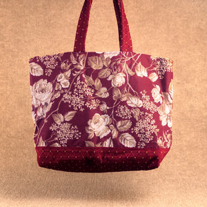 Karen Guzak - Red/Pink-006 Handmade Tote Bag