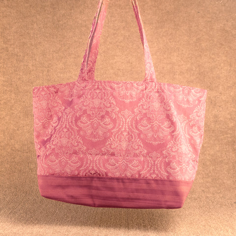 Karen Guzak - Red/Pink-025 Handmade Tote Bag