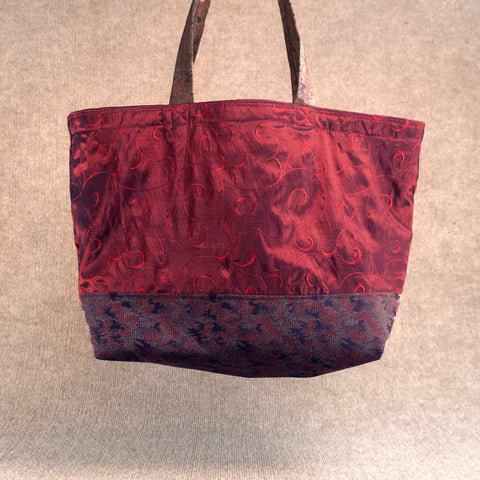 Karen Guzak - Red/Pink-030 Handmade Tote Bag