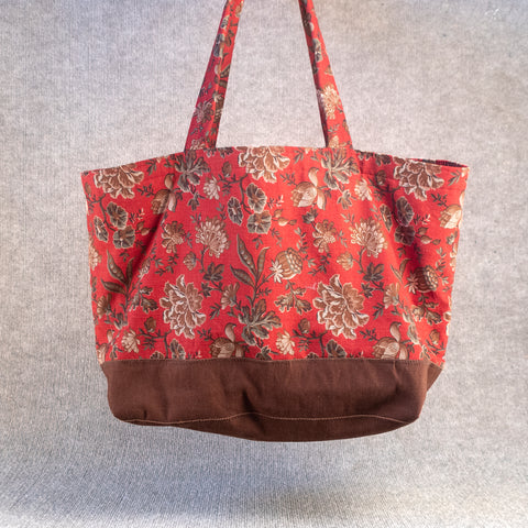 Karen Guzak - Red/Pink-032var Handmade Tote Bag