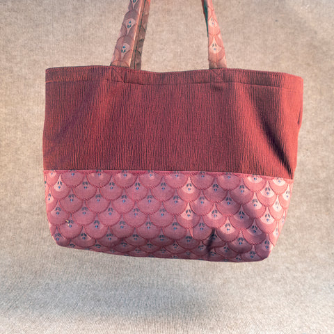 Karen Guzak - Red/Pink-033 Handmade Tote Bag
