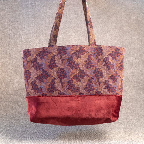 Karen Guzak - Red/Pink-035 Handmade Tote Bag
