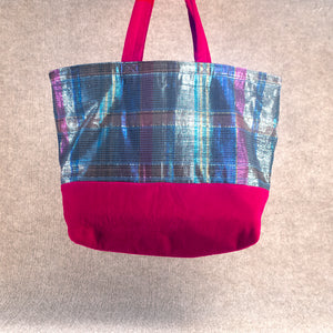 Karen Guzak - Red/Pink-038 Handmade Tote Bag